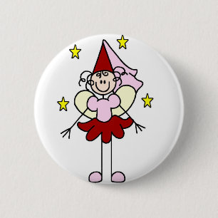 Den röda/rosa princessen stick figur knäppas knapp