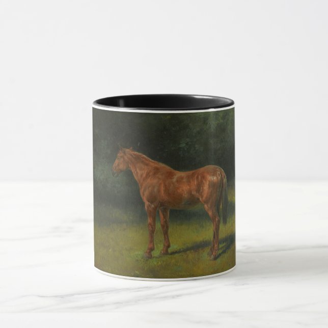 Den röda sorrelhästen (av Rosa Bonheur) Mugg (Center)