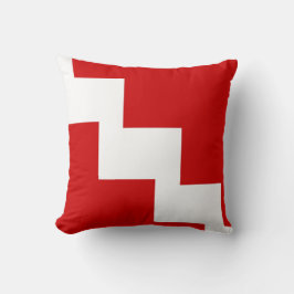 Den röda sparren och vitdugg kudder kudde