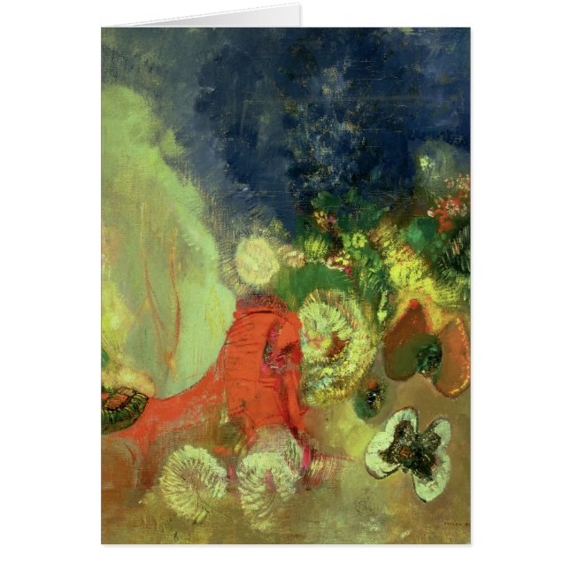 Den röda sphinxen hälsningskort (Framsidan)