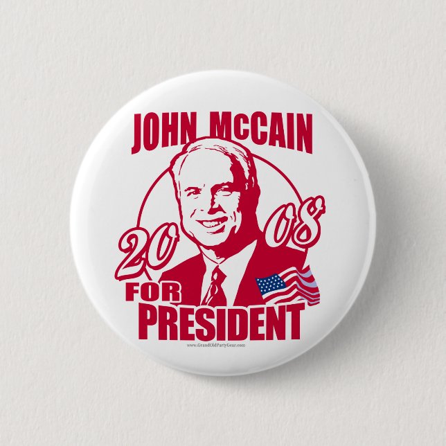Den röda stater McCain knäppas Knapp (Framsida)
