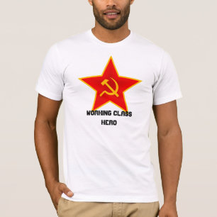 Den röda stjärna"klassificerar arbetet hjälte" tee shirt