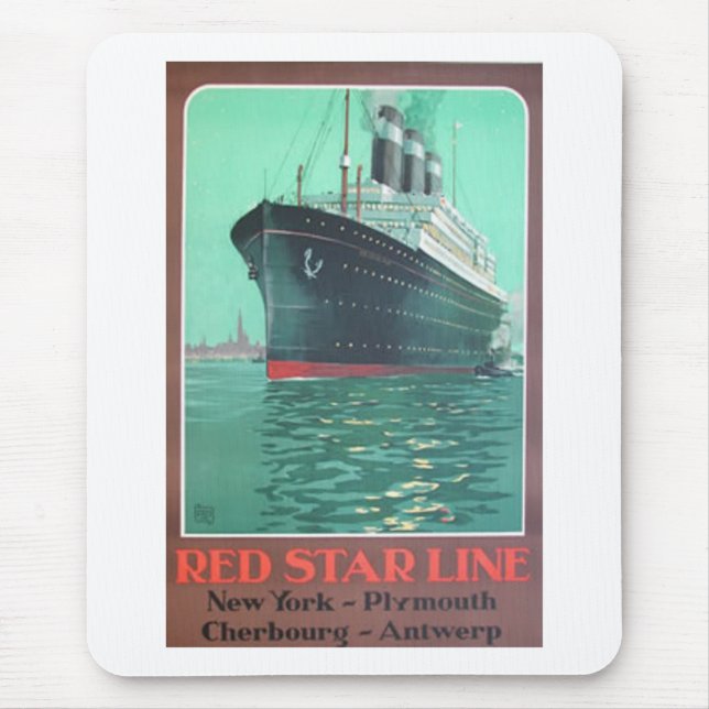 Den röda stjärnan fodrar den Titanic gammala Musmatta (Framsidan)