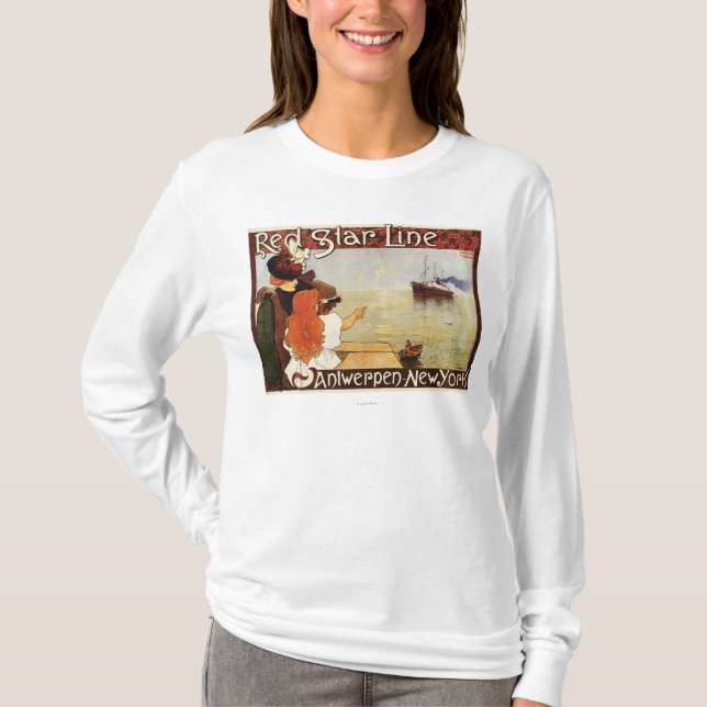Den röda stjärnan fodrar kryssningar till den New T Shirt (Framsida)