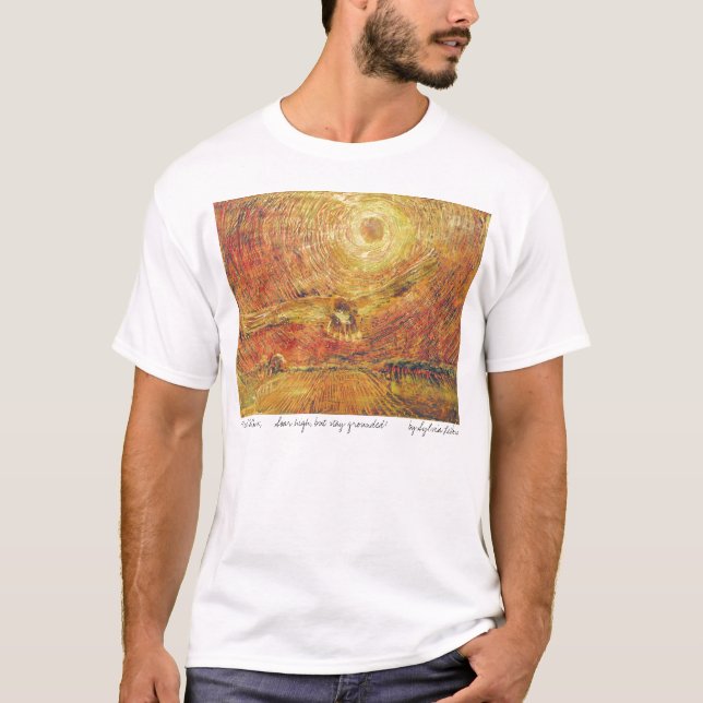 Den röda svanhöken,      Soar kicken, men staen… T Shirt (Framsida)