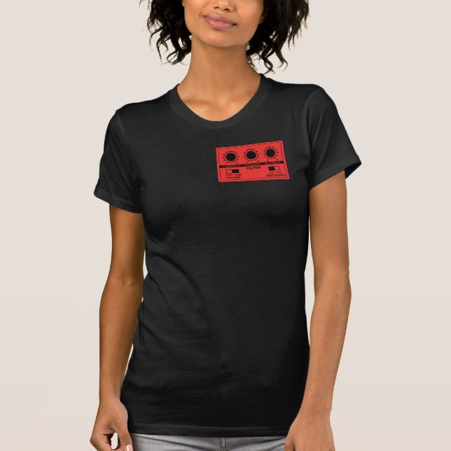 Den röda syntet filtrerar tee shirt (Framsida)