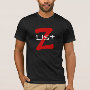 Den RÖDA T-tröja MARKERAR DESIGN Z-listar Z list Tee