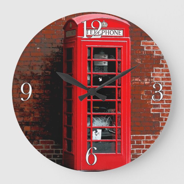 Den röda telefonen boxas London England UK Stor Klocka (Framsida)