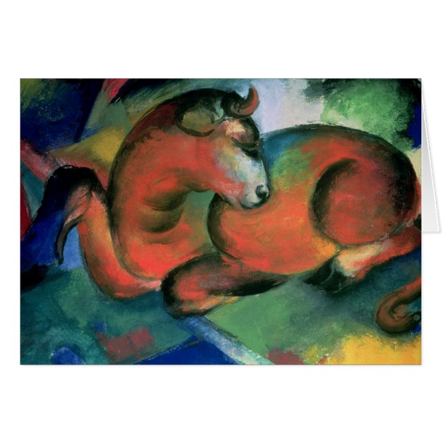 Den röda Tjuren, 1912 Hälsningskort (Framsidan Horizontal)