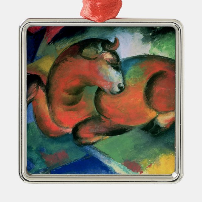 Den röda Tjuren, 1912 Julgransprydnad Metall (Framsidan)