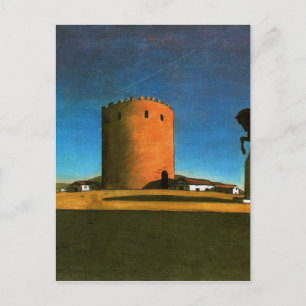 Den röda torn av Giorgio de Chirico 1913 Vykort