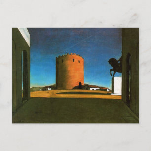 Den röda torn av Giorgio de Chirico 1913 Vykort