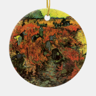 Den röda vingården av Vincent van Gogh Julgransprydnad Keramik