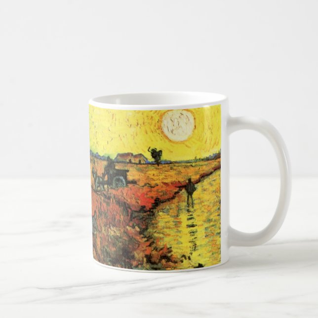 Den röda vingården av Vincent van Gogh Kaffemugg (Höger)