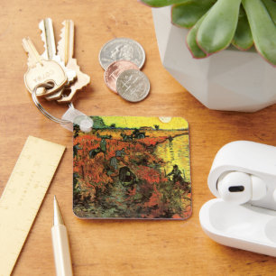 Den röda vingården av Vincent van Gogh Nyckelring