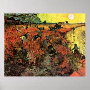 Den röda vinodlingen av Vincent van Gogh Poster