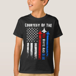 Den röda vita och blå patriotiska 4:e juli t shirt