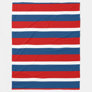 Den röda vita och blå trimmade fleece Blanket