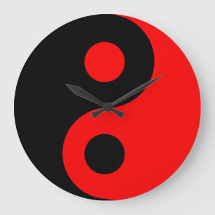 Den röda Yin Yang väggen tar tid på Stor Klocka