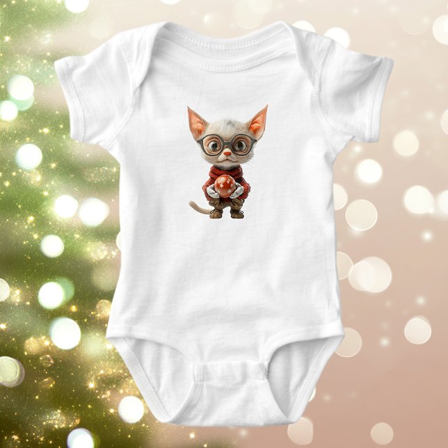 Den rödhanterade julklappen Baby Bodykostym T Shirt (Skapare uppladdad)
