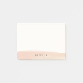 Den rodna persikavattenfärgen borstar slår post-it block