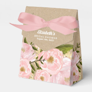 Den rodna rosa pionmöhippafavören boxas presentaskar