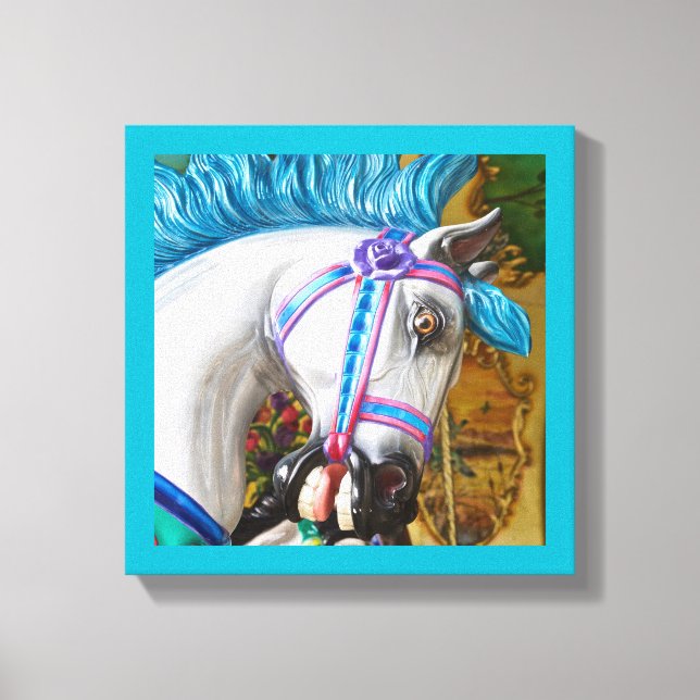 Den rödrunda målade hästen 2 canvastryck (Framsida)