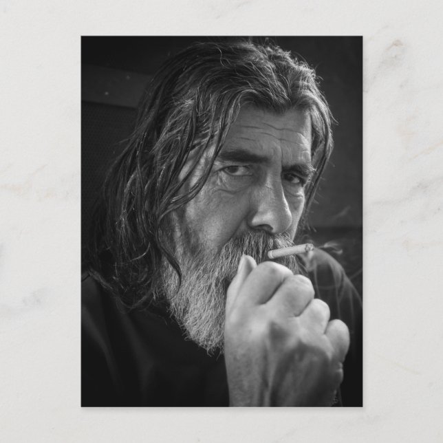 DEN RÖKA MANEN VYKORT (Framsida)