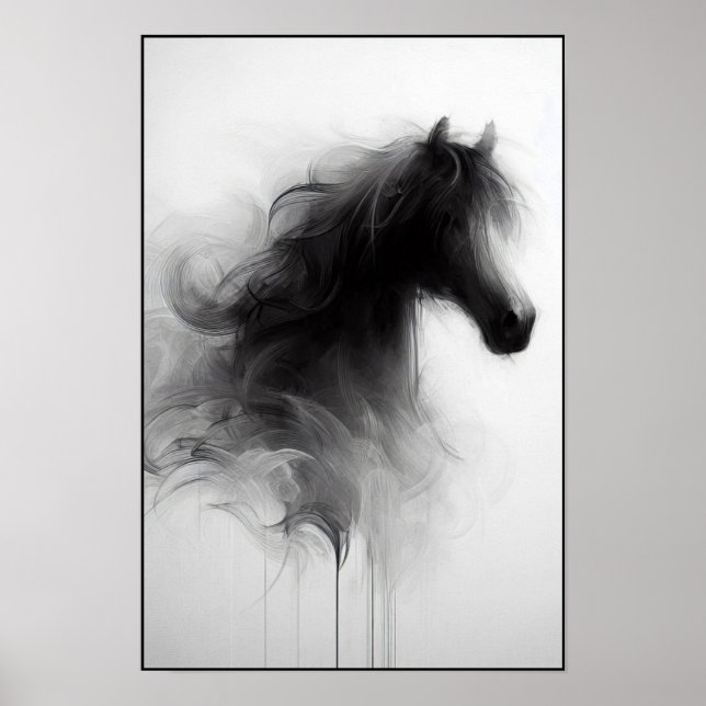 Den rökaktiga hingstens Abstrakt Poster (Framsidan)