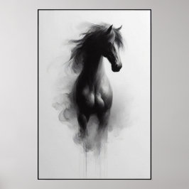 Den rökaktiga hingstens Abstrakt Poster