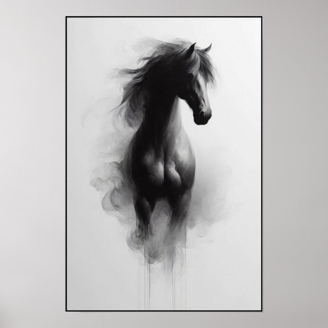 Den rökaktiga hingstens Abstrakt Poster (Framsidan)