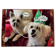 Den rolig hund helgdagjulgåvan hänger lös