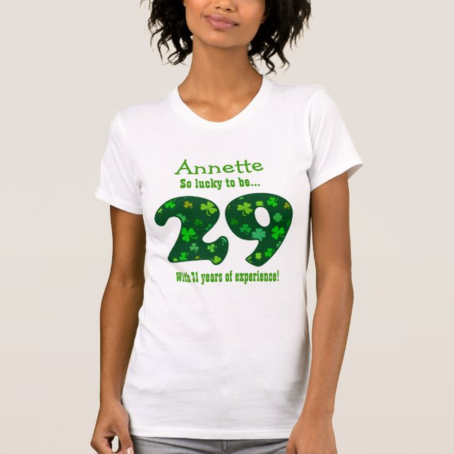 Den roliga 60th födelsedagshamrocken numrerar t shirt (Framsida)