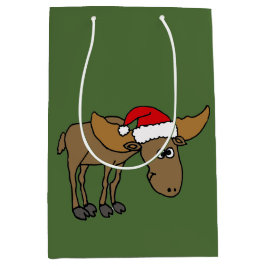 Den roliga älgen i gåva för Santa hattjul hänger