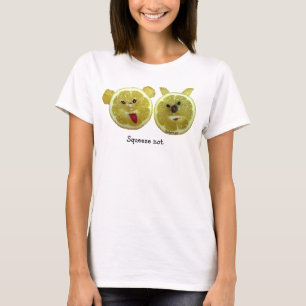 Den roliga ansiktecitronen bär fruktt T-tröja Tee Shirt