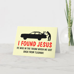 Den roliga ateisten grundar jag Jesus Kort