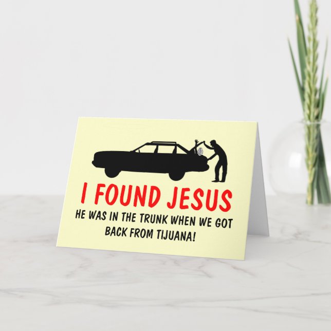 Den roliga ateisten grundar jag Jesus Kort (Framsida)