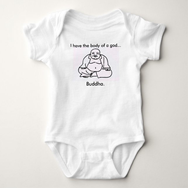 Den roliga babybodysuiten "förkroppsligar av en t-shirt (Framsida)