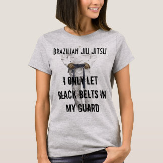 Den roliga Bjj tshirten l5At endast svartbälten T Shirt