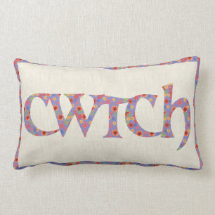 Den roliga blom- lumbaren kudder, walesiska Cwtch Lumbarkudde