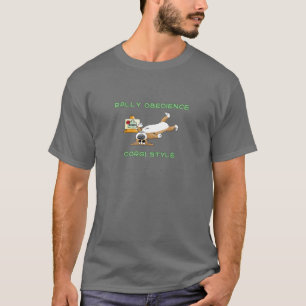 Den roliga corgien Samlar-nolla tecknaden T-shirt