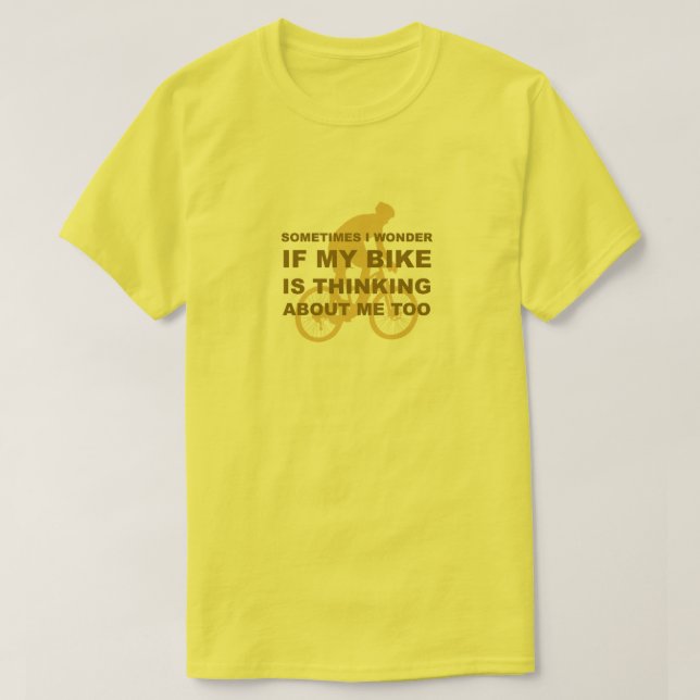 Den roliga cykeln är tänkande om mig som cyklar t shirt (Design framsida)