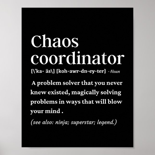 Den roliga definitionen av Chaos-koordinator Poster (Framsidan)
