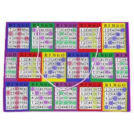 Den roliga färgrika BINGOkortgåvan hänger lös