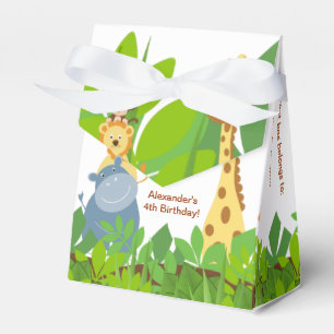 Den roliga favören för djungelbaby djurtält box presentaskar