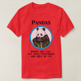 Den roliga feta pandaen, grönsaker fungerar inte t shirt