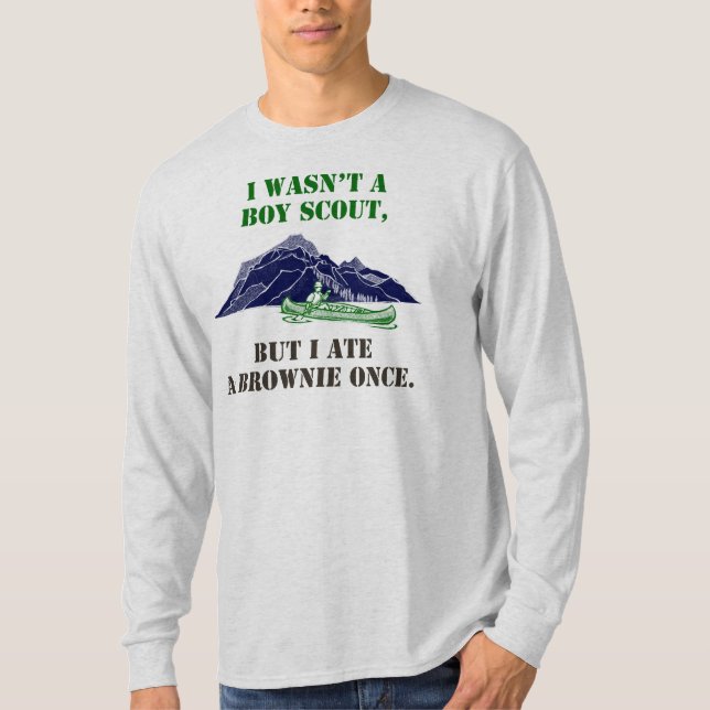Den roliga filmT-tröja, var jag inte en pojkscout. Tee (Framsida)