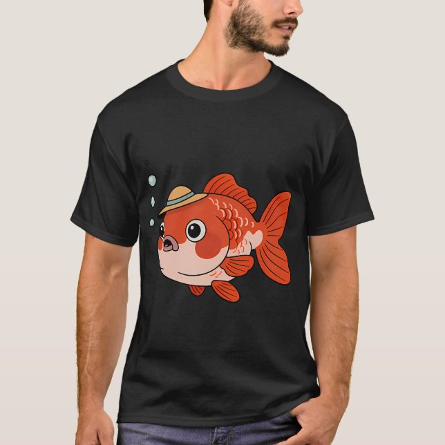 Den roliga fisken med hatten t shirt (Framsida)