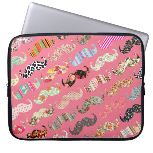 Den roliga flickaktigt färgrika rosa aztecen laptop fodral