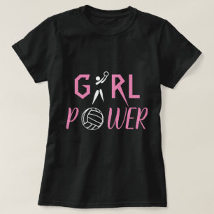 Den roliga flickan driver netballen t shirt